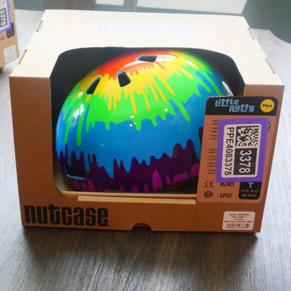 NEW Nutcase Little Nutty Toddler Helmet Bike Skate Tie Dye MIPS 8 7/8" - 20.5" - Picture 4 of 13